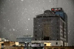 تصاویری از بارش برف در تهران