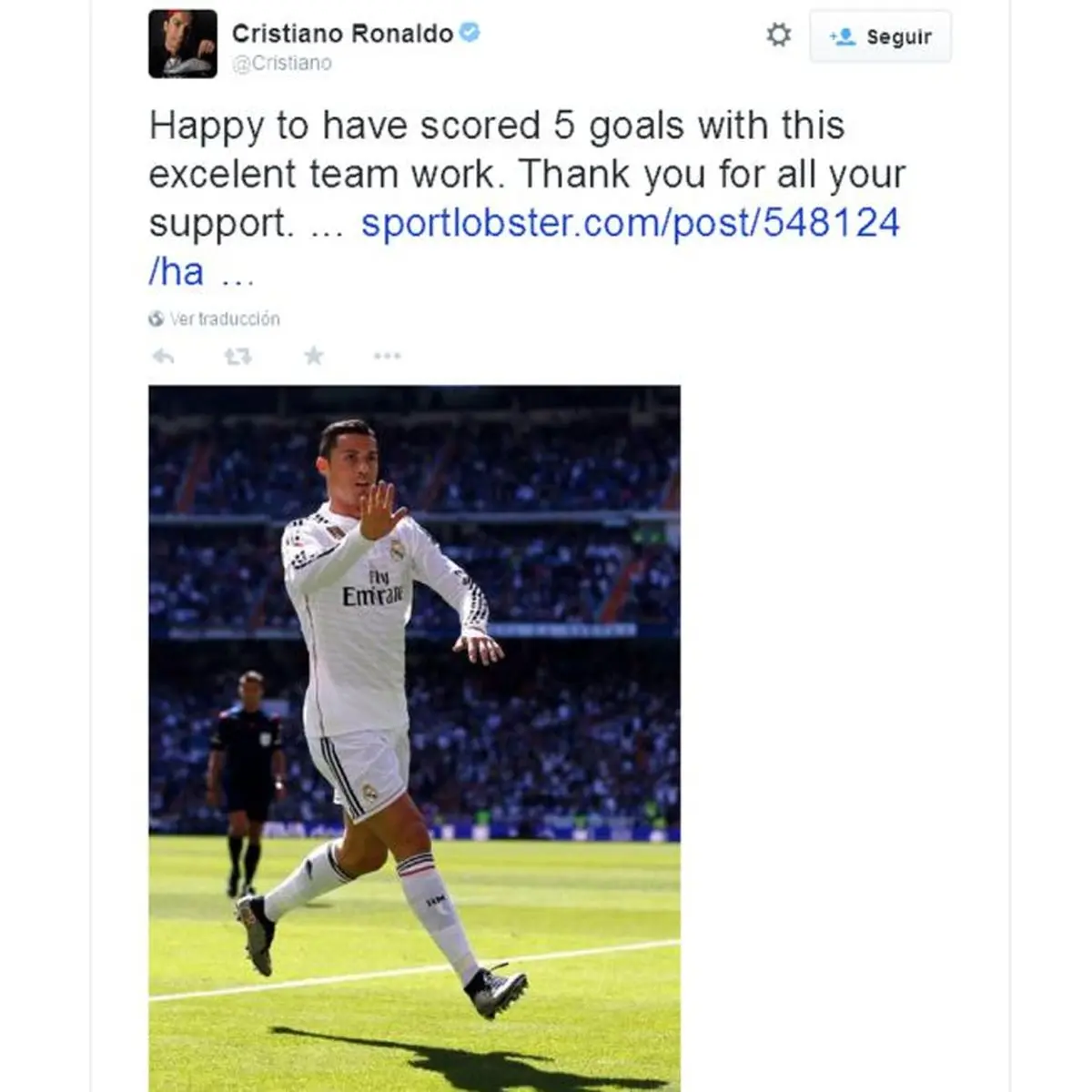 پیغام کریس رونالدو برای رئالی ها (عکس)