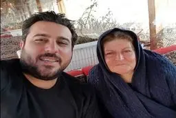 تصویری از آقای بازیگر و مادرش که به تازگی فوت کرد
