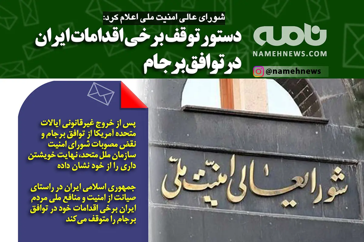 فتوتیتر/ دستور توقف برخی اقدامات ایران در توافق برجام