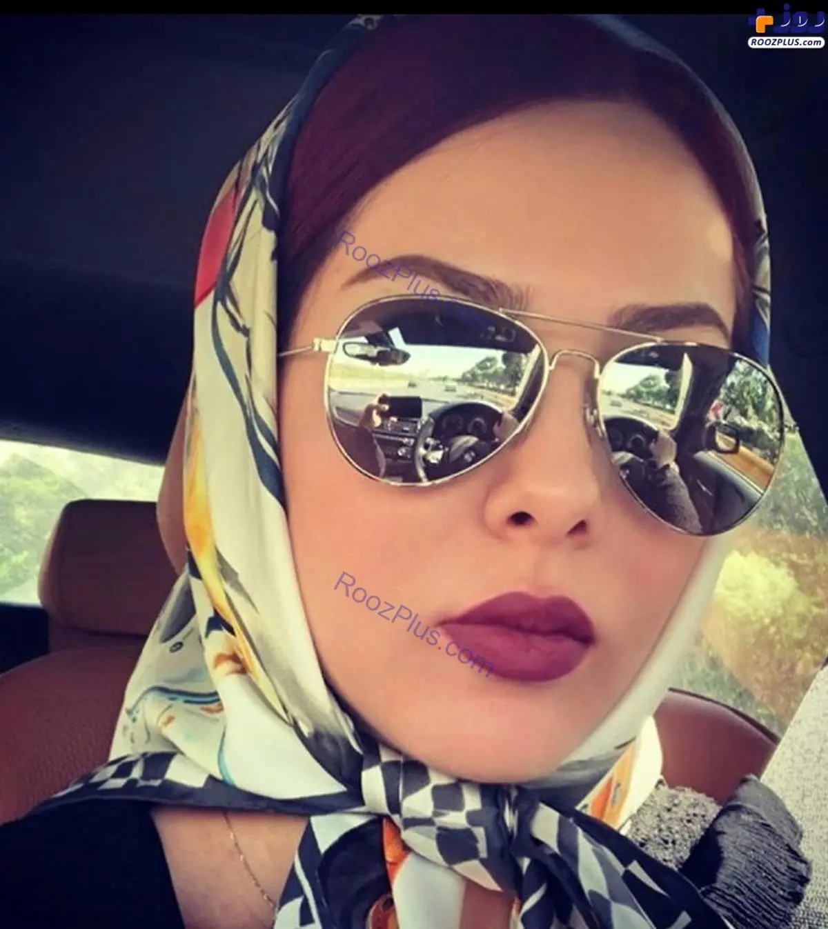 ظاهر شیک خانم بازیگر پشت فرمان+عکس