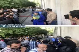 حضور محمدرضا عارف و همسرش در حسینیه جماران برای شرکت در انتخابات