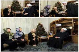 تصاویری از دیدار حسن روحانی با خانواده شهید ژرژ کشیش هارطون