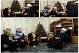 تصاویری از دیدار حسن روحانی با خانواده شهید ژرژ کشیش هارطون