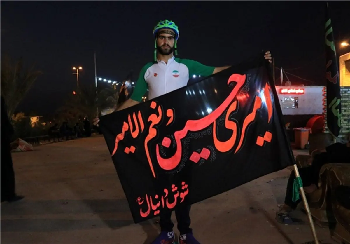 زائر اسکیت سوار اربعین هم از راه رسید /عکس