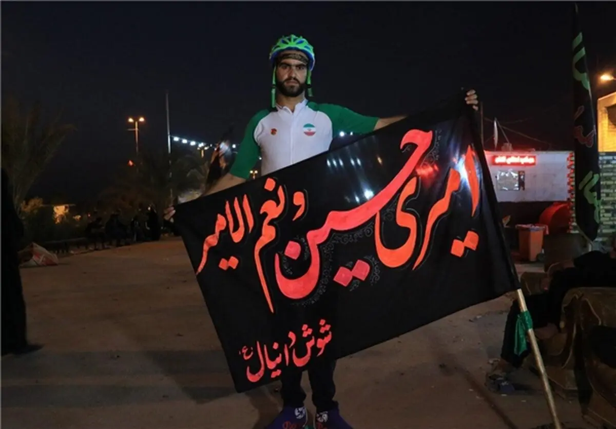 زائر اسکیت سوار اربعین هم از راه رسید /عکس