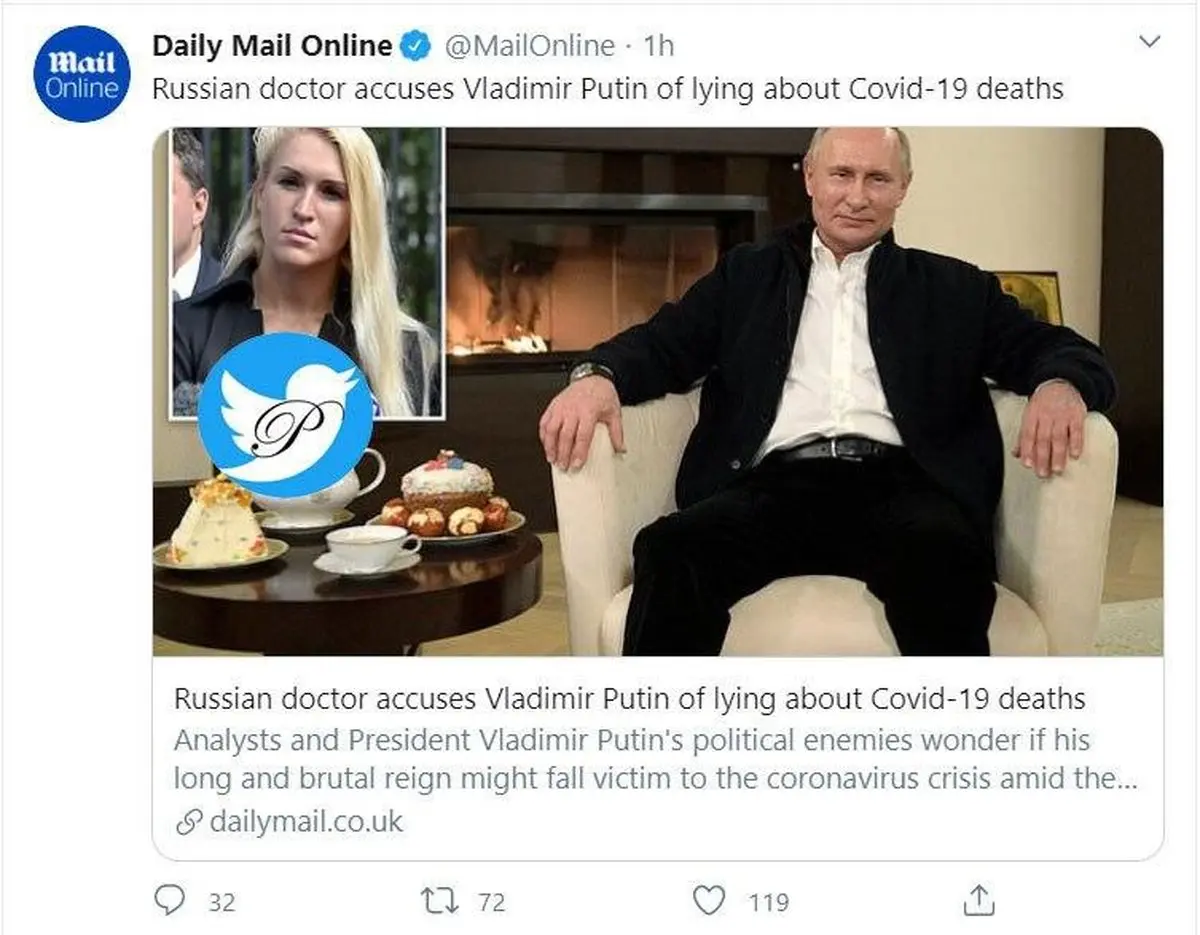 صحبت های جنجالی یک پزشک روس درباره پوتین + توئیتر