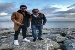 عکس/ دو بازیگر سینما در کنار ساحل