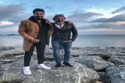 عکس/ دو بازیگر سینما در کنار ساحل