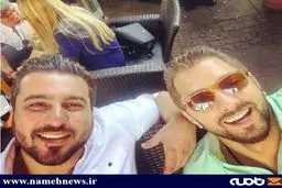 سلفی بهرام رادان و محسن کیایی در آلمان/ عکس