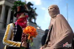 ماسک حیوانات عامل سردرگمی پلیس اتریش در اجرای قانون منع پوشش صورت /تصاویر