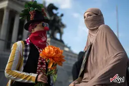 ماسک حیوانات عامل سردرگمی پلیس اتریش در اجرای قانون منع پوشش صورت /تصاویر