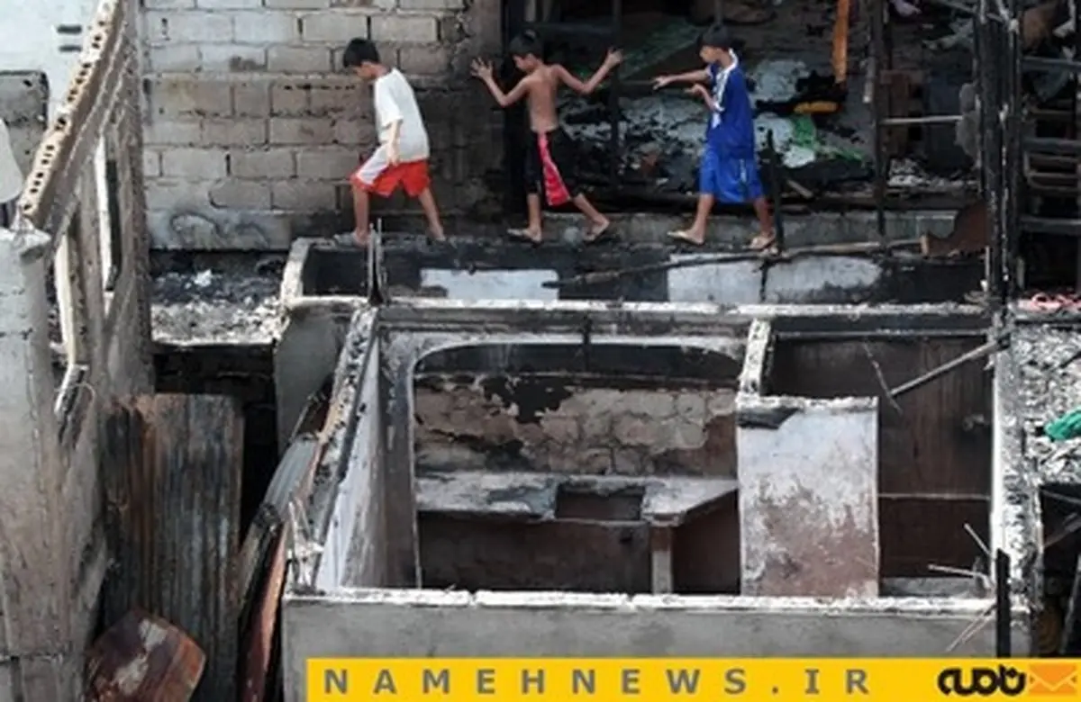 آتش، 100 خانواده را بی‌خانمان کرد/ تصاویر