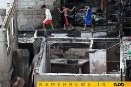 آتش، 100 خانواده را بی‌خانمان کرد/ تصاویر