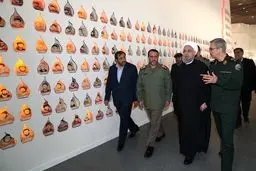 تصاویری از افتتاح موزه دفاع مقدس در ۱۰استان با حضور حسن روحانی