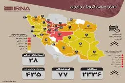 آمار رسمی کرونا در ایران + اینفوگرافی