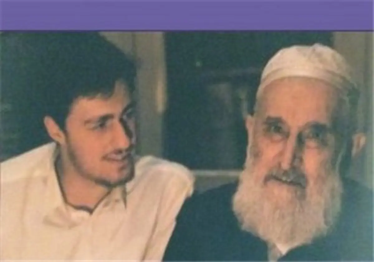 عکس/ سید حسن خمینی کنار پدربزرگش