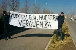 بنر کنایه آمیز هواداران رئال بر علیه رونالدو(عکس)