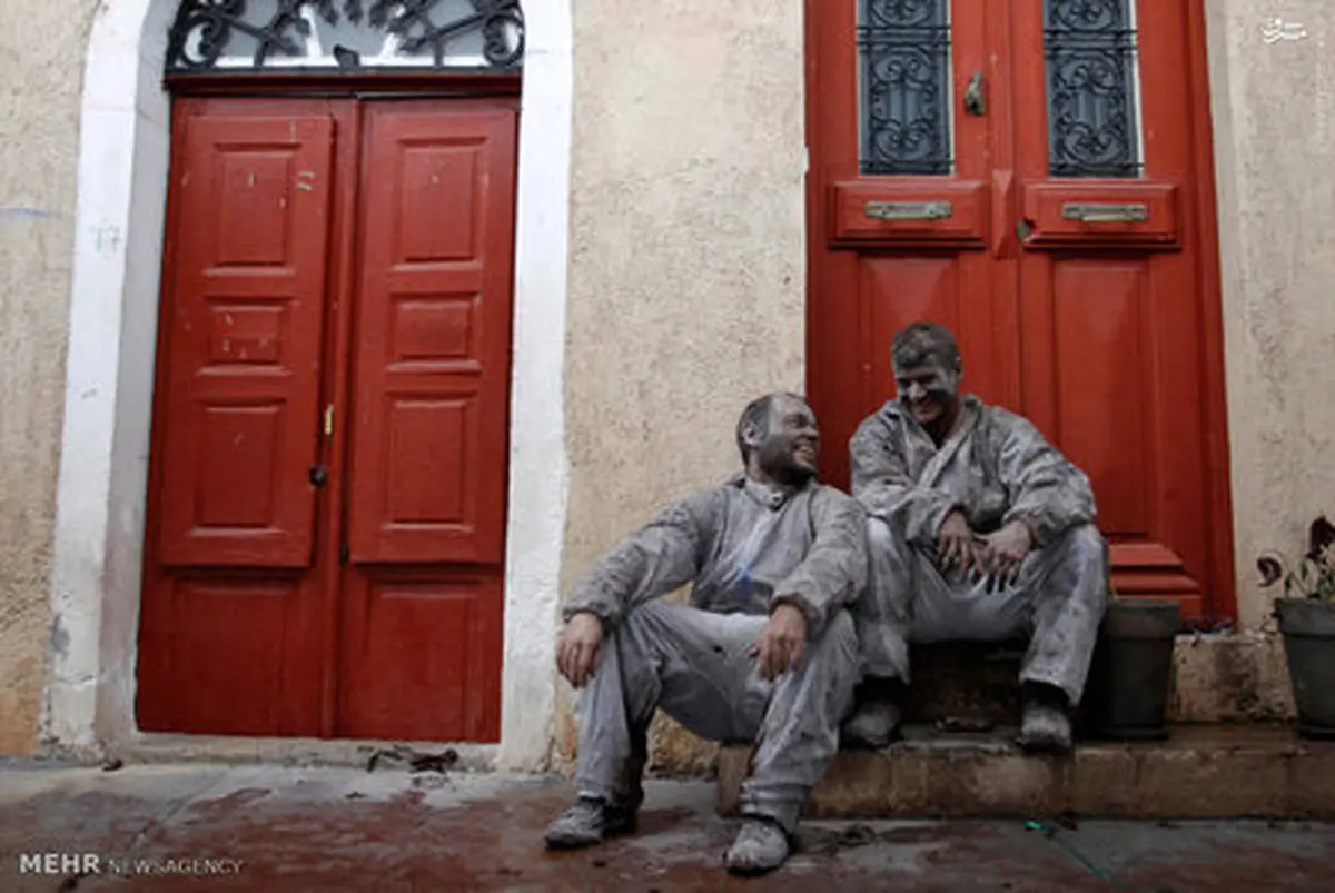 عکس/ جنگ آرد در یونان