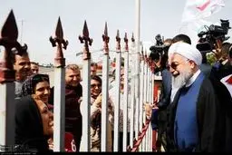 تصاویری از حضور رئیس جمهوری در پایگاه امداد و نجات نوروزی