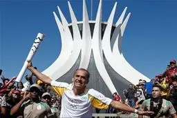 مشعل المپیک وارد برزیل شد/ تصاویر