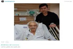 کریم باقری بر بالین آقای بازیگر در بیمارستان/عکس