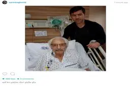 کریم باقری بر بالین آقای بازیگر در بیمارستان/عکس