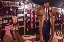 سورپرایز جالب ولیعهد عربستان برای نخست وزیر ژاپن + تصاویر