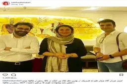 لاله اسکندری و همسرش در کافه رستورانشان/ عکس