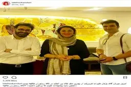 لاله اسکندری و همسرش در کافه رستورانشان/ عکس
