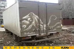 تصاویر نقاشی‌های هنرمندانه روی ماشین‌های کثیف