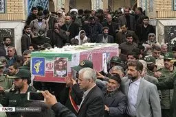 تشییع پیکر شهید حادثه تروریستی نیکشهر/تصاویر