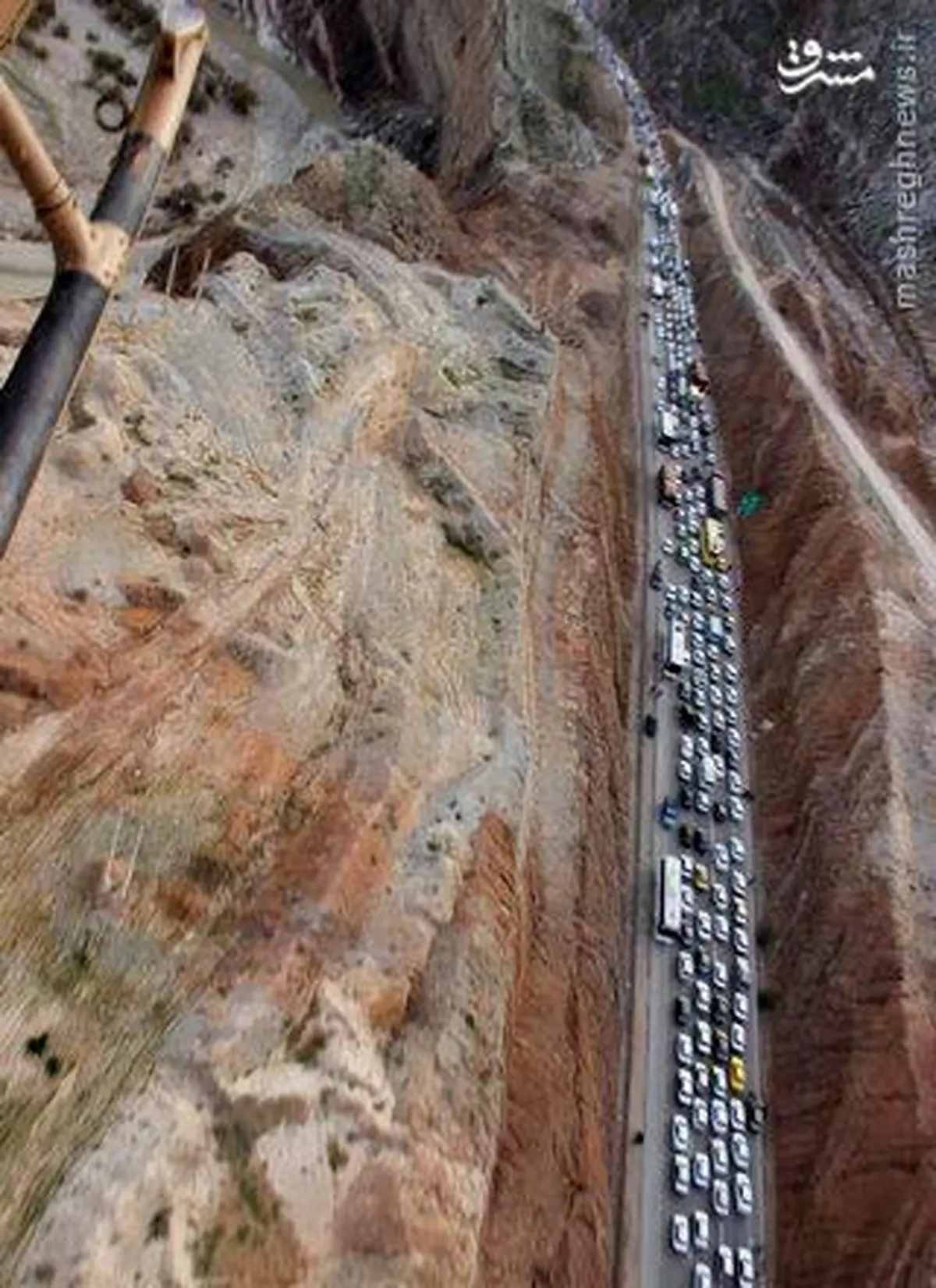 عکس هوایی از جاده مهران