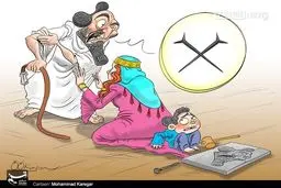 جواب بازی‌گوشی بچه ها تنبیه نیست /کاریکاتور