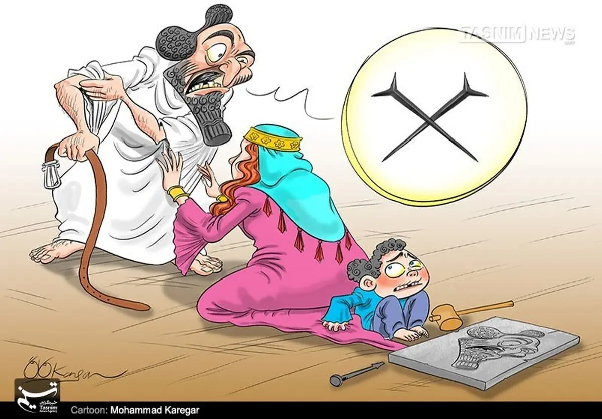 جواب بازی‌گوشی بچه ها تنبیه نیست /کاریکاتور