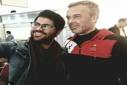 دیدار حامد همایون با پرسپولیسی ها در فرودگاه مهرآباد/عکس