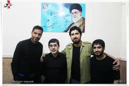 عکس خواننده و فوتبالیست مشهور در کنار حاج محمدرضا طاهری