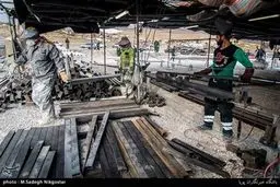 تصاویری از «کانکس سازی» سپاه در مناطق زلزله زده کرمانشاه