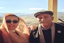 پانته آ بهرام و پدرش در یک قاب