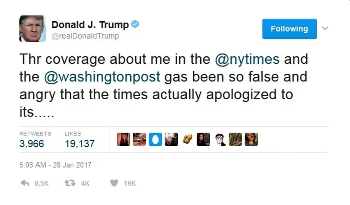 غلط املایی‌هایی ترامپ در پست توئیتری!/ عکس