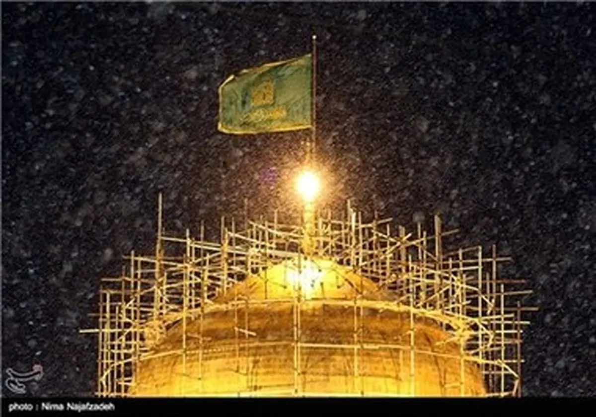 بارش رحمت الهی در حرم امام رضا (ع)/تصاویر