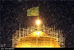 بارش رحمت الهی در حرم امام رضا (ع)/تصاویر