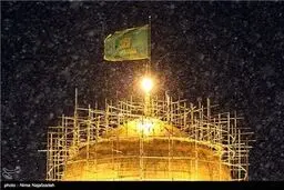 بارش رحمت الهی در حرم امام رضا (ع)/تصاویر