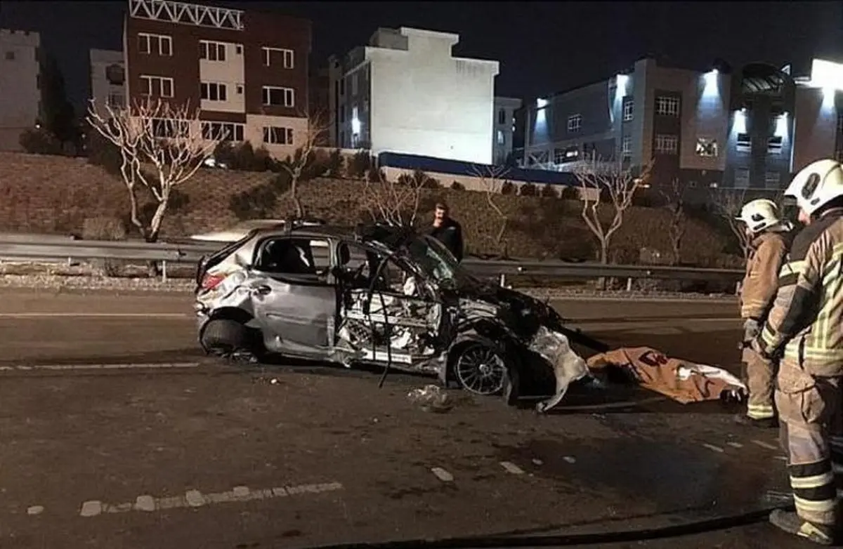 مرگ دلخراش زن تهرانی در ماشین مچاله شده +تصاویر