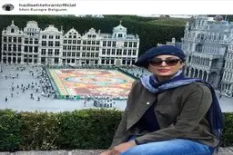 گردش و خوشگذرانی خانم بازیگر در بلژیک +عکس