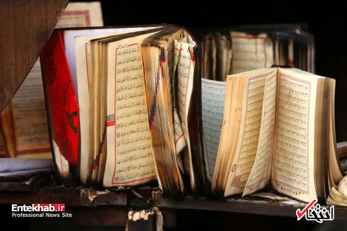 تصاویری از آتش زدن مسجدی در برلین
