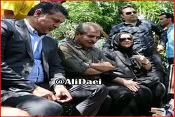 عکسی از علی دایی در مراسم سالگرد ناصر حجازی