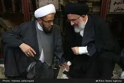 حاشیه‌های تصویری مراسم ختم مرحوم کاتوزیان با حضور فرجی دانا، عارف، ابراهیم یزدی و ...
