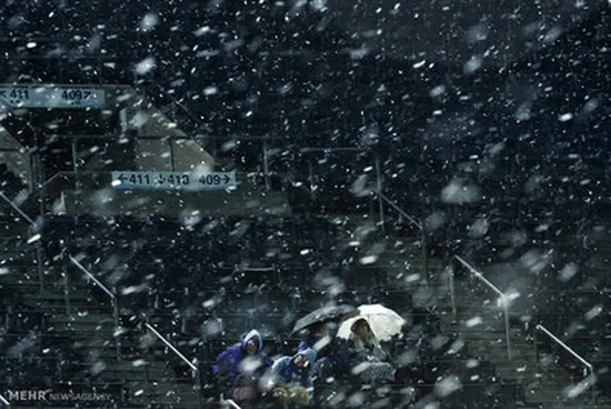 «برف بهاری» مردم آمریکا را هم غافلگیر کرد /تصاویر