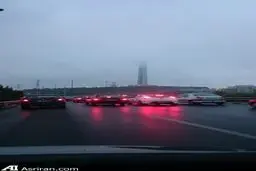 برج میلاد در مه /عکس